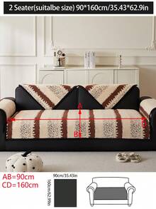 1 件毛绒温暖沙发垫套，现代简约防滑厚沙发座垫，防尘可洗沙发套，棕色柔软时尚，宠物友好型保护套，适合 L 型沙发、卧室、办公室、客厅 - 棕色 - 查看 14