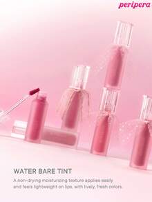 Peripera K-Beauty Water Bare 鏡面水感唇釉，玻璃唇彩，豐唇效果，自然保濕，輕盈不黏膩，提亮光澤，持久舒適，口罩友善，無白膜 - #16 Cute Pink - 查看 4