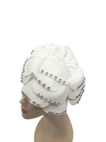 1pc Exaggerated Large Rose Flower Headpiece Fascinator Hat Women Wedding, Tea Party Hair Accessories, Kentucky Derby Bridal Hair Accessories, Luxury Headpieces Yellow Headband Halloween Rave Hair Accessories, Gifts