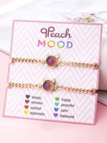 2/3 szt. Naszyjnik ze stopu cynku dla dziewcząt, zmieniający kolor, wrażliwy na temperaturę, z zawieszką w kształcie kota, jednorożca i serca, prezent dla najlepszej przyjaciółki i dziewczyny