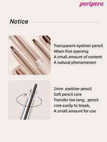 Peripera Chì kẻ mắt K-Beauty hiệu quả, dạng gel, đầu nhọn 2mm, độ lên màu cao, màu sắc đậm đà, chất phấn mịn, lâu trôi, lớp nền lì, chống nước, chống mồ hôi, phù hợp cho trang điểm hàng ngày và phong cách Hàn Quốc. - #02 Nâu trung tính - Xem 10