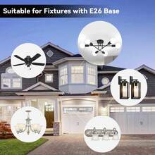 6/12/24 Pack A19 Bulb, 5000K Bright Daylight White, E26 Standard Base, 60W Equivalent LED Bulb, High Efficiency 9W, A19 Standard Bulb, 800 LM, 80+CRI, 15000 Hours, 120V Non-Dimmable, Modern Style Suitable For Bedroom, Living Room. - 白光 - 查看 6