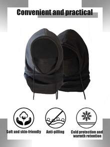 1pc 3-8Y/8-12Y Black, Grey, Burgundy Children Winter Balaclava Ski Mask Warm Adjustable Hat With Thermal Lined, Suitable For Boys And Girls - 1PC - View 4