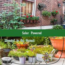 Solar Powered Automatic Drip Irrigation Kit 1500mAh Battery Timed Self Watering System IP65 Waterproof Supports 10 Potted Plants For Balcony Garden Vegetable Patch Hanging Baskets - 黑色 - 查看 8