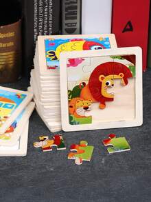 1/4/8/12/24/40片装儿童9片木制拼图玩具，完美的圣诞礼物，儿童拼图，幼儿园早教教具，适合所有年龄段自闭症儿童，理想的节日礼物