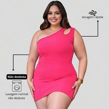 Plus Size Dresses - 玫紅色 - 查看 3