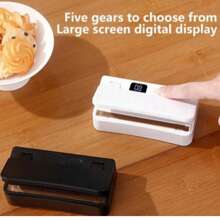 RAF 便携式智能电动封口机，适用于家庭厨房和户外露营的食品保鲜。它是一款集食品封口机和真空袋封口机于一体的实用工具，是食品保鲜的必备品。情人节和圣诞节礼品折扣优惠 - 彩色 - 查看 11