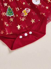 Newborn Baby Dresses - Red - View 9