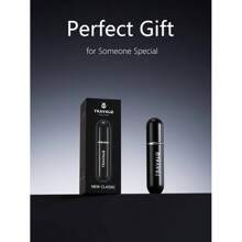 NEW CLASSIC Refillable Perfume Atomizer, Bottom Filling Fragrances Perfume Bottle, Mini Cologne Dispenser, Travel Sized(BLACK)