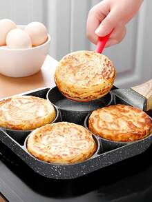 4-Cup Egg Omelette Pan Nonstick Egg Frying Pan, Versatile Breakfast Skillet For Eggs Cooker , Pancakes, Plett, Crepes, Compatible With Gas Stove And Induction Cooktop Cookware - Multicolor - View 1