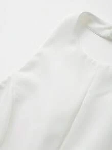 Women's Solid Color Casual Fashionable Halter Backless Crop Top, Summer