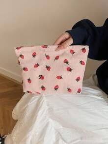 米色草莓图案女士化妆包 灯芯绒化妆包 唯美女士手提包 钱包收纳化妆包 女孩手提包 旅行收纳包 可爱化妆包 返校书包 旅行必需品 海滩旅行收纳包 暑假学校用品 化妆包 节日必备品 化妆包 化妆袋 化妆品收纳包 节日冬季化妆品收纳包 化妆品收纳 - 米色 - 查看 7