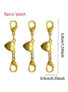 5pcs Fashion Magnetic Jewelry Clasps, Strong Magnet Necklace Clasp Closures Lobster Clasps Bracelet Converter Chain Extender For Jewelry Making - Multicolor - View 10