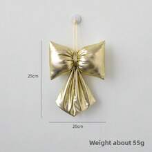 Adorno colgante de árbol de Navidad con lazo de cuero glaseado, decoración del hogar para fiestas, decoración navideña, decoración de invierno para el hogar