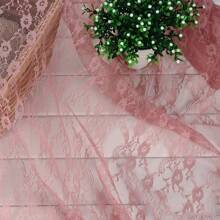 黑色蕾丝面料按米计价适用于服装窗帘婚纱缝纫纯色牡丹花朵图案柔软布料抗皱垂坠 - 多色 - 查看 24