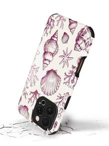 1 件全新甜美粉色浪漫海洋元素贝壳与海星图案防震防滑柔软 TPU + PC 混合手机壳适用于 Apple 16/16 Plus/16 Pro/16 Pro Max 防水防摔防刮 - 彩色 - 查看 4