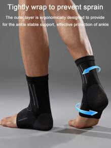 1pc High-Elasticity Breathable Ankle Support Compression Sleeves For Men&Women,Comfortable Unisex Ankle Brace, For Running, Basketball, Gym,Injury Prevention & Recovery, Ankle Brace Support,Fitness Enthusiasts,All-Season Invisible Support,Gym Training & Outdoor Activities,Ideal Gift For Sports Enthusiasts,Gym Accessories,Workout,Running Accessories,Football Accessories,Compression Socks,Knee Pads