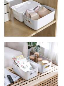 3 件多功能收纳盒 - 适用于化妆品、零食等 - 塑料收纳架，适用于厨房、浴室和宿舍卧室梳妆台收纳