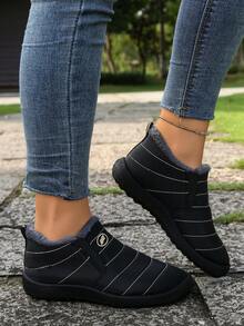 2025秋冬新款女式羊毛雪地靴，多色保暖防滑一脚蹬冬季鞋，厚款户外休闲鞋