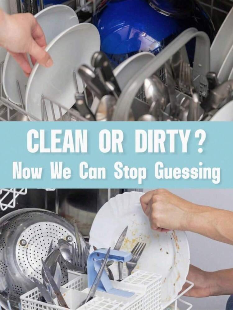 1pc Dishwasher Magnet Clean Dirty Sign, Universal Double-Sided Clean Dirty Magnet For Dishwasher, Refrigerator Or Washing Machine, Strong Magnetic No Scratches Best Gifts Birthday Graduation - Multicolor - View 2