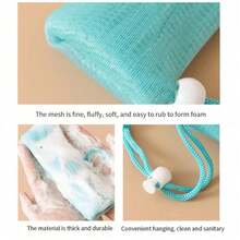 1 件/4 件去角质网状香皂收纳袋，加厚抽绳洁面泡沫袋，保持香皂清新洁净，适用于浴室、旅行、露营、大学宿舍、极简主义、学生、男士、女士、旅行配件、返校用品、宿舍必需品 - Multicolor - 查看 6