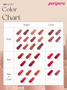 Peripera K-Beauty 墨絨唇膏，高顯色度，持久，輕盈，無麩質，無防腐劑，絲絨啞光唇膏，液態唇膏，滑順，持久顯色 - #43 Caffeine Nude - 查看 8