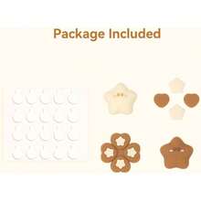 Buttons Sticker Joystick Cover Caps, Cross DPad Button Caps Silicone Thumb Grips Set Compatible With Nintendo Switch/OLED Controller Star Baby - 咖啡棕 - 查看 4