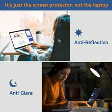 14 Inch Laptop Privacy Screen Protector, 3H Hardness, Anti Glare, Anti UV And Blue Light Blocking, Anti Fingerprint, Matte Treatment, Durable PET Film Enhances Viewing Comfort, Used For HP/Asus/MSI/Razer Blade 14 Inch (Aspect Ratio 16:9) Notebook Computer Anti Blue Light And Scratch Screen Protector Anti UV Film | Screen Clarity Enhancer - 1 Piece - 14" - 16:9 Three-stage Anti-glare Protective Film - View 5