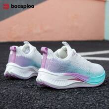 baasploa 女款碳板跑鞋，透氣鞋面運動鞋，TPU緩震與靈敏回彈，碳板支撐，防滑RB大底，適合跑步、訓練、健身與馬拉松 - 淡紫色 - 查看 9