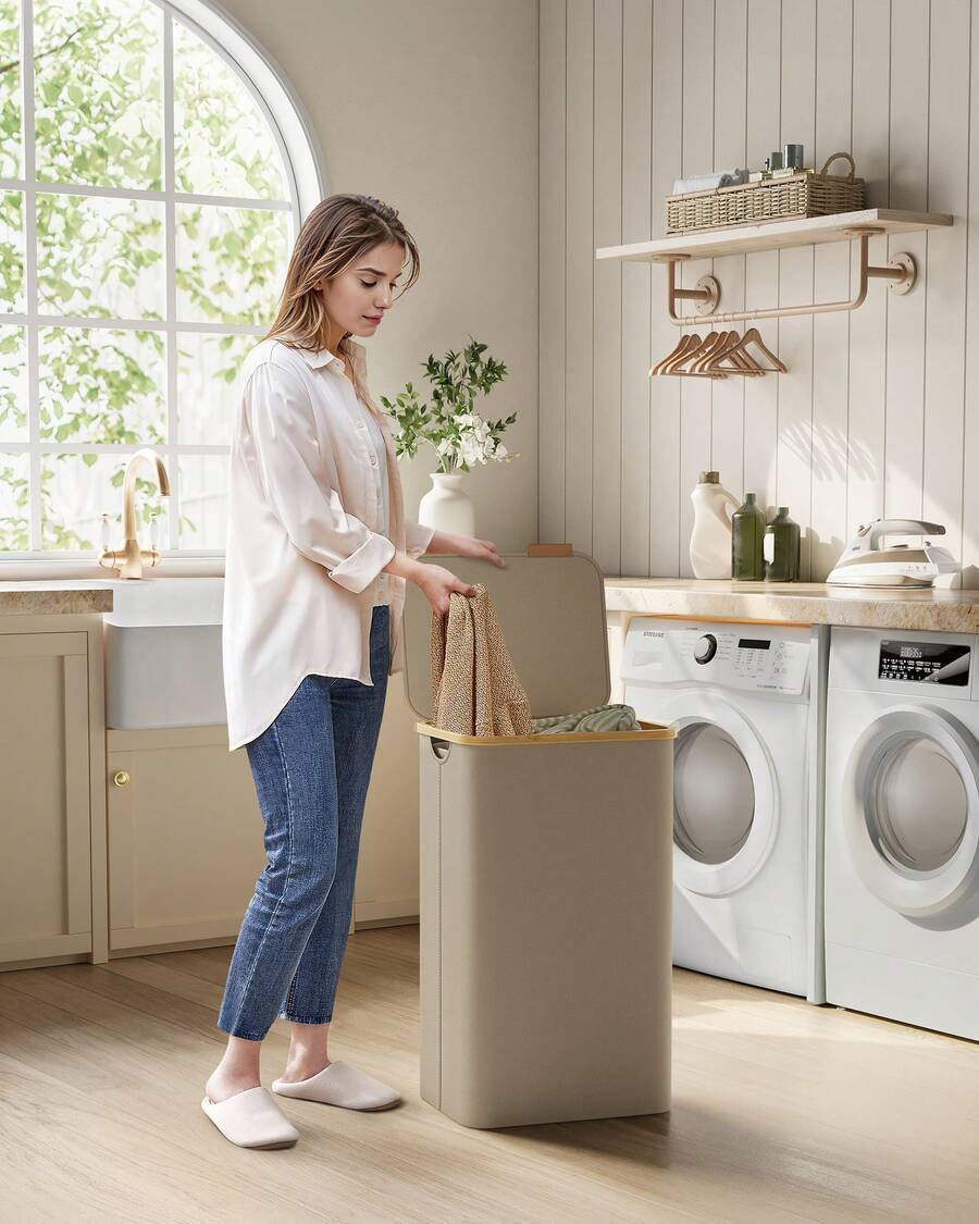 SONGMICS Laundry Baskets - 淺棕色 - 查看 1