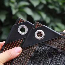 Red de sombra rectangular de gran tamaño 4m*5m,4m*6m, tela de sombra, densa red de calor de sombra, tela de sombra, protección de sombra y nieve en balcones, patios y campamentos de autocaravanas, negra. - Negro - Ver 6