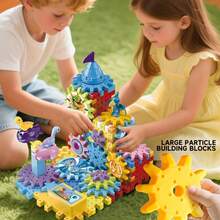 80 件 DIY 多形恐龙旋转积木套装，齿轮连接旋转建筑玩具，生日和圣诞礼物，适合 3 岁及以上儿童 - 均碼 - 查看 2