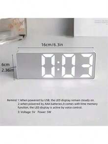 3 AA Battery Powered LED Display Digital Clock, Suitable For Study, Work, Life, Entertainment And Other Scenarios. Great Helper For Timing In Kitchen And Office.