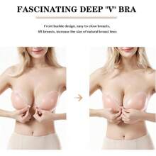 Summer Adhesive Bra Strapless Sticky Invisible Push Up Silicone Bra For Backless Dress With Nipple Covers Sticky Bras