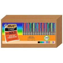 BIC Cristal Xtra Bold Ballpoint Pens, Bold Point (1.6mm), NEW ASSORTED COLORS, 48 Pack-920054 - 240包 - 查看 2