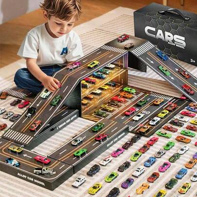 2025 新品上市 - 5/10/24/48 件合金玩具车 - 回力玩具车 - 儿童玩具车套装 - 带轨道 - 带停车场 - 全金属汽车模型 - 可驾驶 - 玩具赛车 - 儿童玩具车系列 - 儿童玩具 - 高级礼品盒 - 针线活玩具、旅行玩具、教室减压玩具、迷你玩具、沐浴玩具、圣诞文具、减压球 - 生日礼物 - 圣诞礼物 - 完美礼物 - 礼物 - 玩具