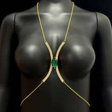 1pc Sexy Multicolor Rhinestone Bra Top, Personalized Bikini Lingerie Accessory