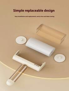 1 套可重复使用的除毛器，含替换纸，家居及宠物毛发清洁工具，滚筒刷适用于衣物、床上用品、沙发（高效去除毛发，滚筒可水洗） - 彩色 - 查看 6