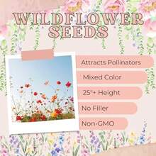 Wildflower Seed Packets Thank You Bunches Party Favors Pack Of 30 Express Gratitude With A Wildflower Seed Mix Pink Cursive Text - hỗn hợp - Xem 3