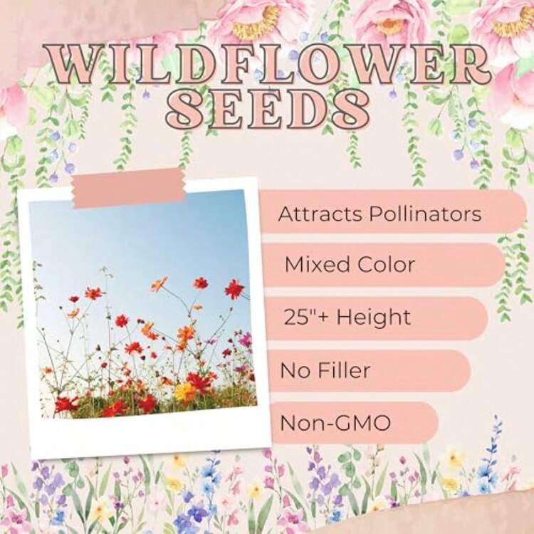 Wildflower Seed Packets Thank You Bunches Party Favors Pack Of 30 Express Gratitude With A Wildflower Seed Mix Pink Cursive Text - hỗn hợp - Xem 3