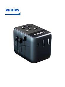 PHILIPS 1  Travel Adapter - Multi-Function Charger With International Conversion Plug, Essential For Business Travel, Compatible With US, Australia, UK, EU Sockets