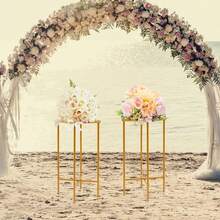 2 Pack Wedding Flower Stand Metal Display Holder For Ceremony Party Decor Centerpiece Display - Gold - View 5