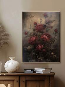 1 件秘密花园、深色田园风格、深色学院风艺术、复古花卉绘画、植物印花、女巫房间装饰、深绿色美学、玫瑰、田园美学、古董帆布印刷、花卉墙面艺术、异想天开的艺术、万圣节秋季墙面艺术、卧室装饰、客厅装饰、办公室装饰、餐厅墙面装饰 - 彩色 - 查看 5