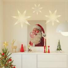 1pc, Canvas Wall Art, Christmas Framed Wall Decor, Fashionable Pink Santa Claus Blowing Giant Pink Bubblegum, Playful Girlish Home Accent, Festive Seasonal Decoration, Adds Joy To The Holidays, Christmas Decor, Christmas Poster, Winter Decor, Christmas Bathroom Accent, Christmas Home Decor, Room Accent, Dormitory Decor, Bedroom Accent, Living Room Decor, Office Decor, Dining Room Accent