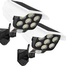 LED Solar Lights Outdoor, High Brightness Solar Street Light Outdoor Solar Parking Lot Street Light With Infrared Remote Control, Outdoor IP65 Waterproof, Including Human Sensor Function Wall Mount For Commercial Area Lighting, Yard, Garage