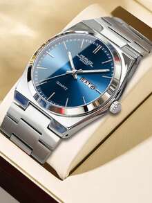 A New Men's Calendar Luminous Fashionable Business Casual Personalized Quartz Watch - one-size - View 16