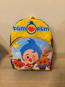 Mochila Infantil De Plim Plim Y Sus Amigos - Amarillo - Ver 3
