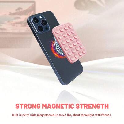 Soporte de teléfono con ventosa magnética apto para diversos estuches de teléfono, compañero de taza de silicona con forma de pulpo, soporte adhesivo desmontable para selfies/videos sin manos, se adapta a todos los teléfonos, regalo para mujeres, niñas y adolescentes