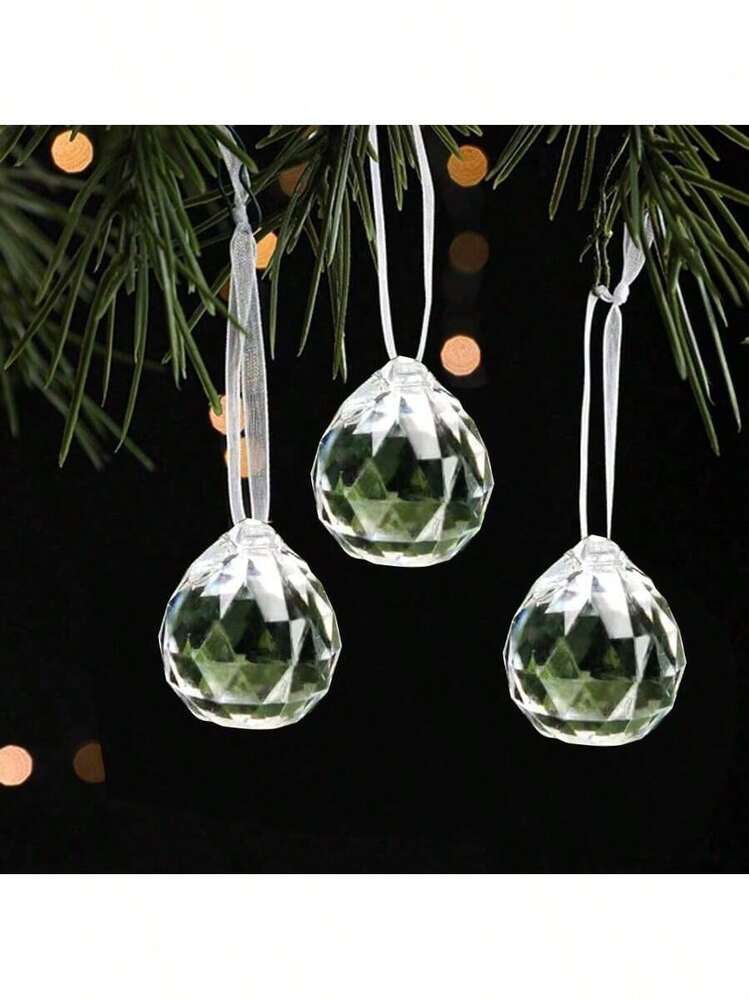 5pcs Acrylic Crystal Prism Pendant, 2D Hanging Decorative Pendant, For Wedding Decor, Balcony And Garden Shimmering Suncatchers, Acrylic Christmas Angel Ornaments, Christmas Angel Wing Pendant, Angel Gift Design Hanging Decor, Suitable For Christmas Tree, New Year, Birthday, Wedding, Christmas, Christmas Atmosphere Decor, Christmas Decoration (No Rope) - Multicolor - View 4