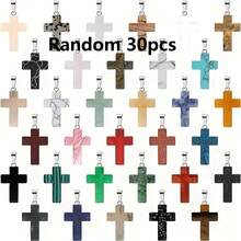 15/20/30pcs Assorted Natural Stone Pendant, Teardrop & Heart Shaped Charms, Suitable For Jewelry Making - Multicolor - View 21